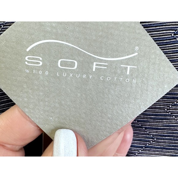 MONTECHIARO Men's Polo Shirt Navy White Zig Zag Print Cotton SZ 56/2XL ITALY - Picture 6 of 16